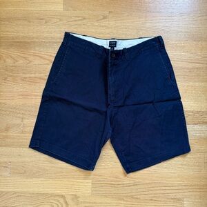 J. Crew Blue Flat Front Shorts Classic Style 35 9 inch